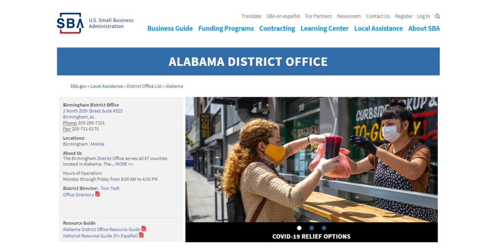 Alabama SBA Loans and Grants EIDL and PPP Loans in AL