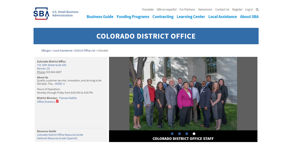 Colorado SBA Loans and Grants EIDL and PPP Loans in CO