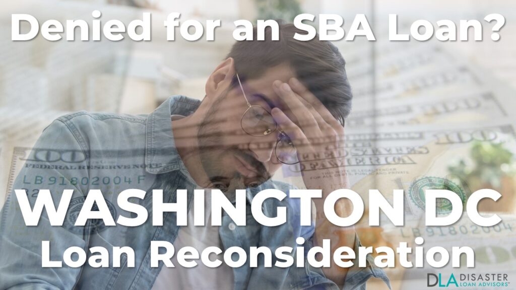 Washington DC SBA Loan Reconsideration Letter