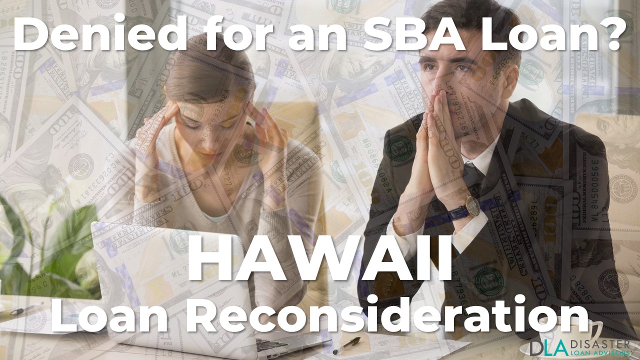 Hawaii SBA Loan Reconsideration Letter