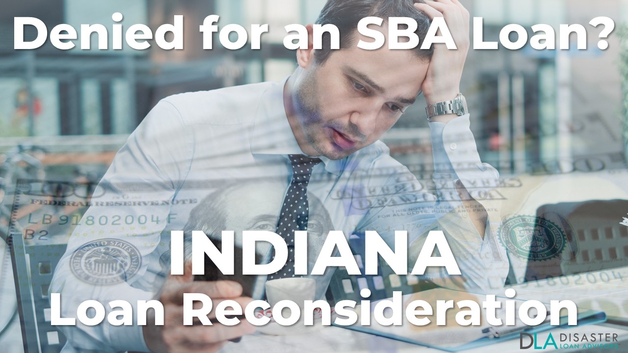 Indiana SBA Loan Reconsideration Letter