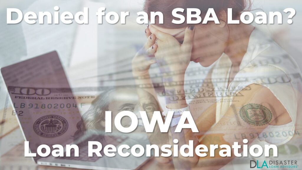 Iowa SBA Loan Reconsideration Letter