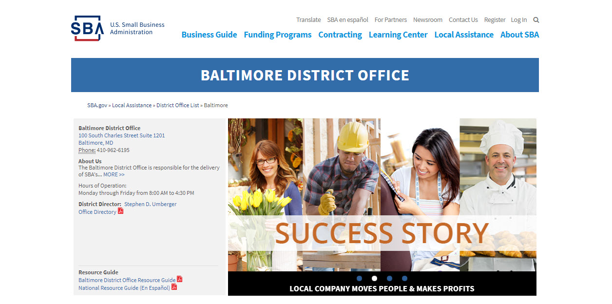 Maryland SBA Loans and Grants EIDL and PPP Loans in MD