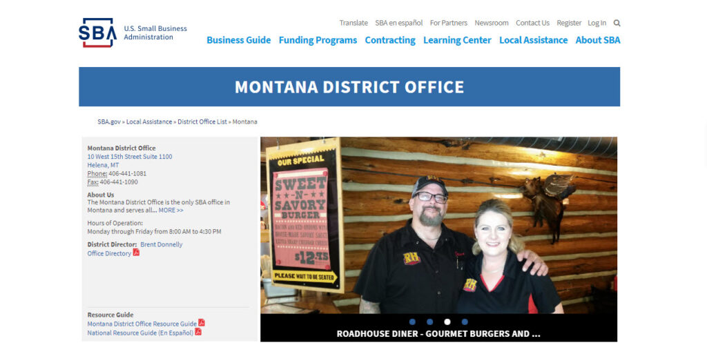 Montana SBA Loans and Grants EIDL and PPP Loans in MT