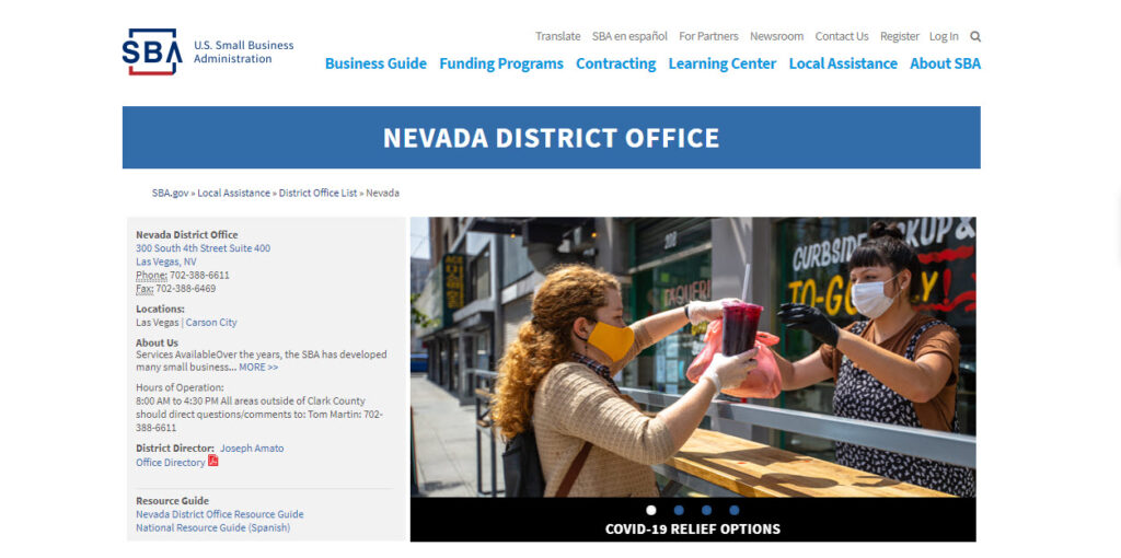Nevada SBA Loans and Grants EIDL and PPP Loans in NV