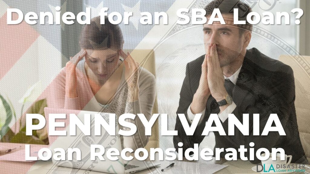 Pennsylvania SBA Loan Reconsideration Letter