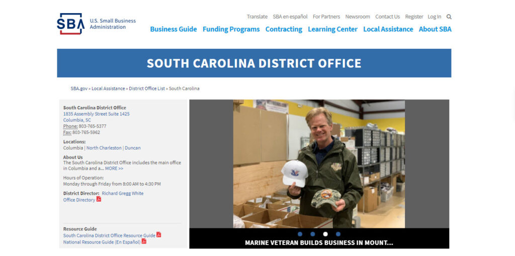 South Carolina SBA Loans and Grants EIDL and PPP Loans in SC