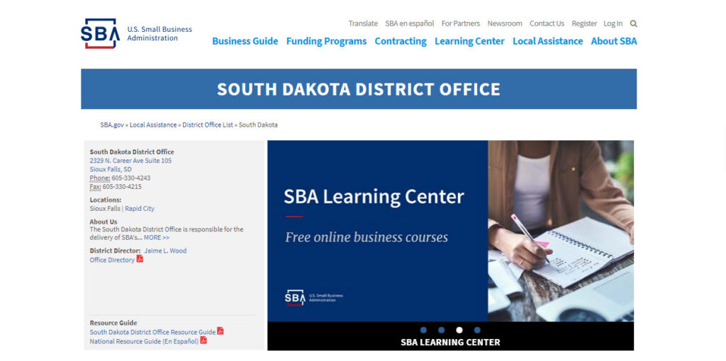 South Dakota SBA Loans and Grants EIDL and PPP Loans in SD