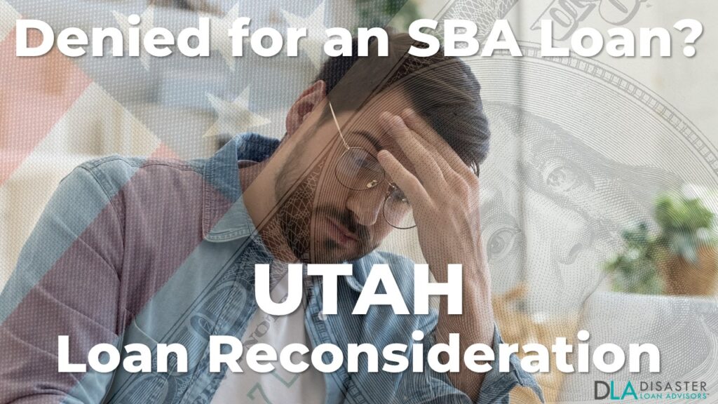 Utah SBA Loan Reconsideration Letter