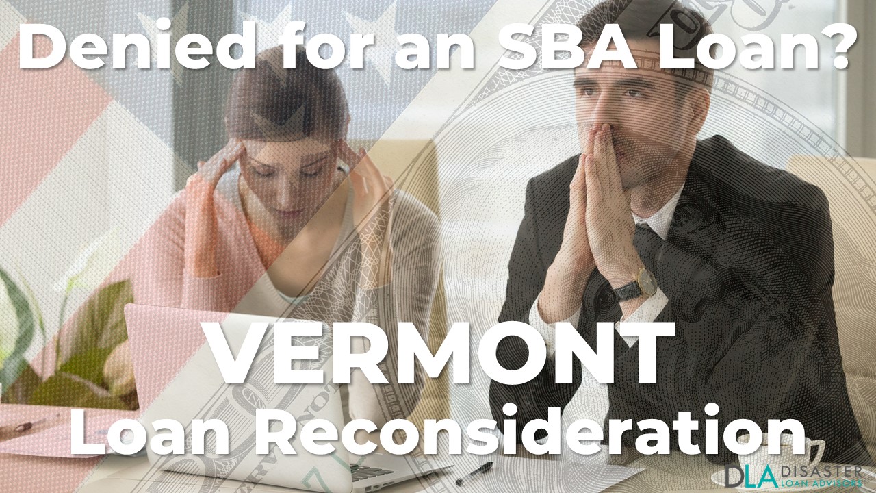 Vermont SBA Loan Reconsideration Letter