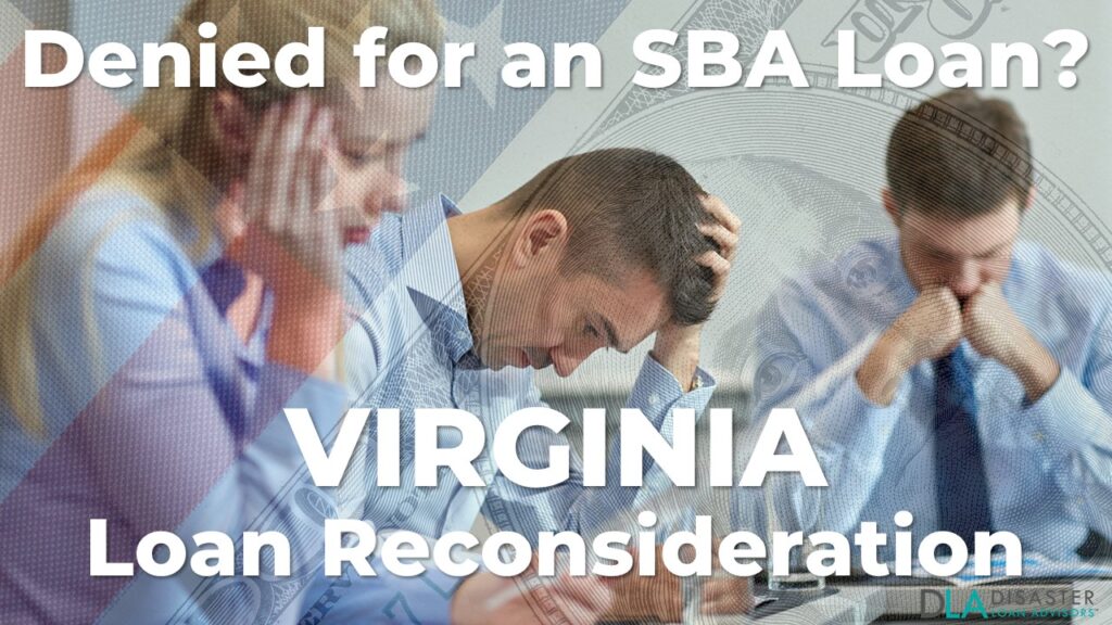 Virginia SBA Loan Reconsideration Letter