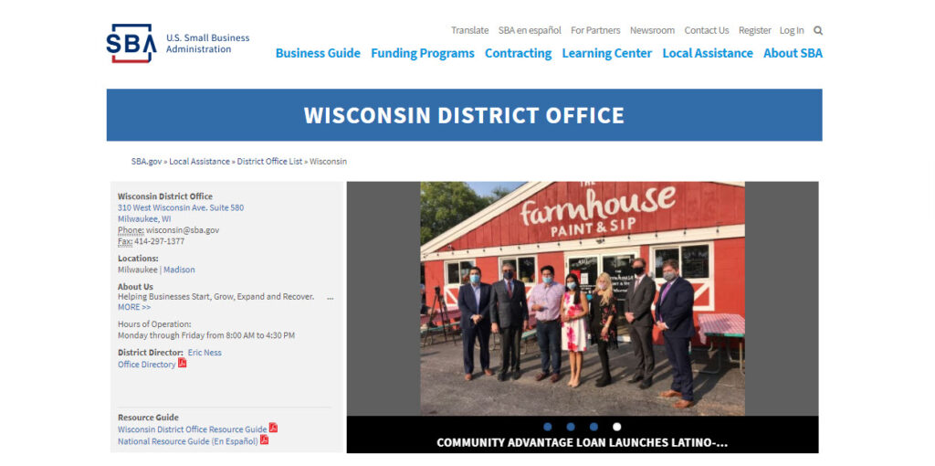 Wisconsin SBA Loans and Grants EIDL and PPP Loans in WI