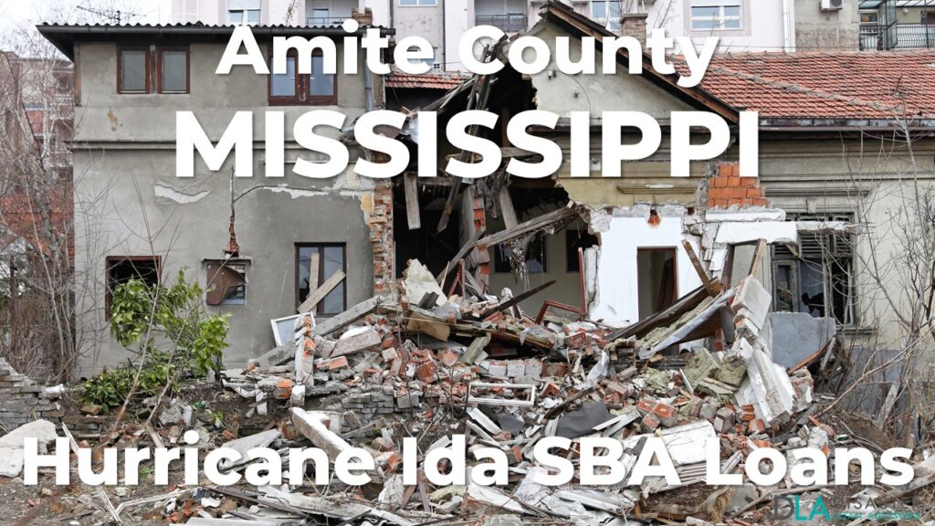 Amite County Mississippi Hurricane Ida SBA Loans