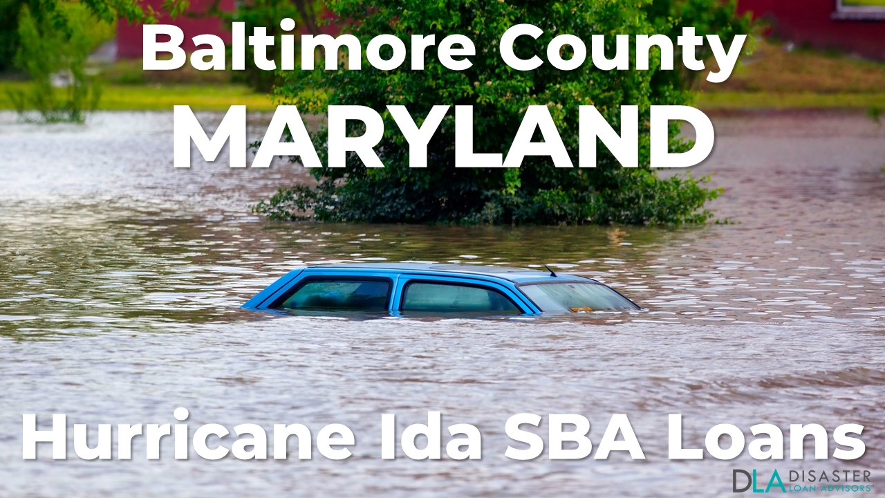 Baltimore County Maryland Hurricane Ida SBA Loans