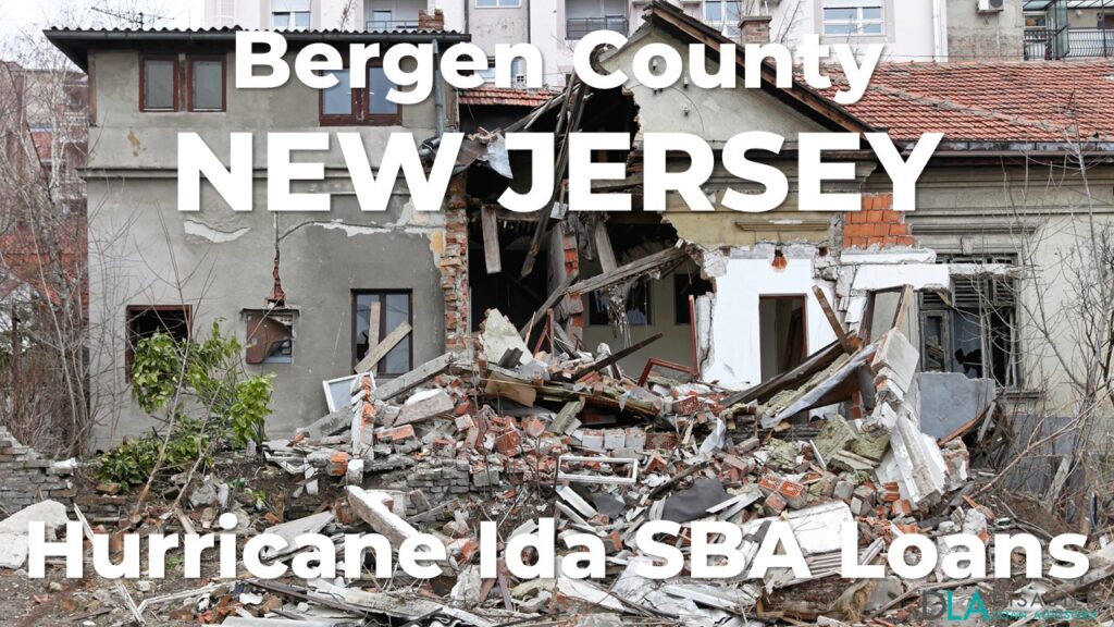 Bergen County New Jersey Hurricane Ida SBA Loans