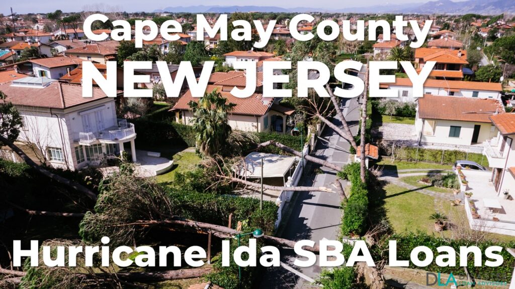Cape May County New Jersey Hurricane Ida SBA Loans