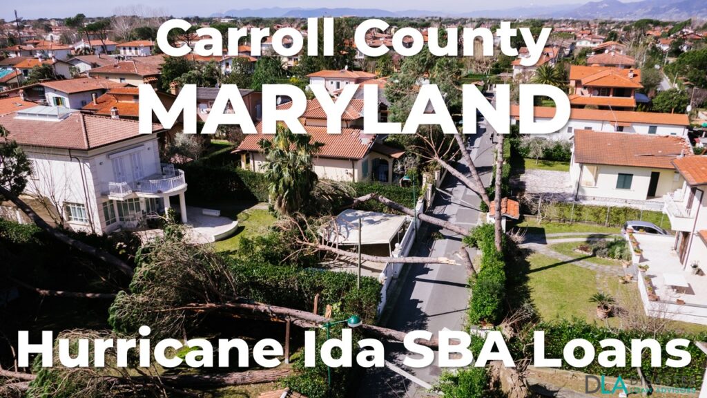 Carroll County Maryland Hurricane Ida SBA Loans