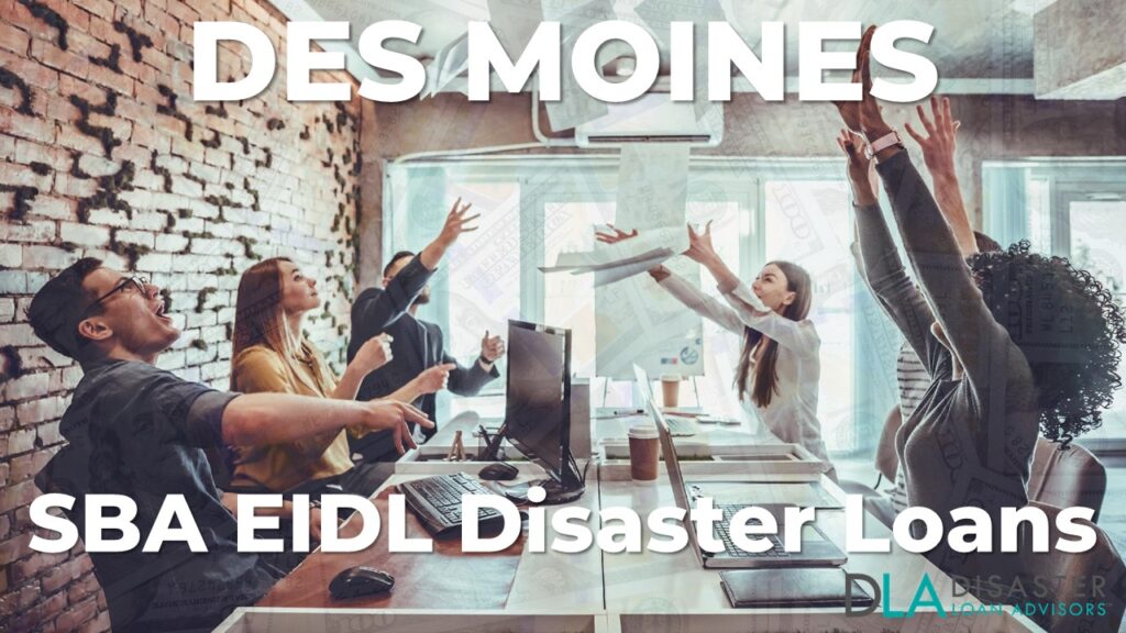 Des Moines IA EIDL Disaster Loans and SBA Grants in Iowa
