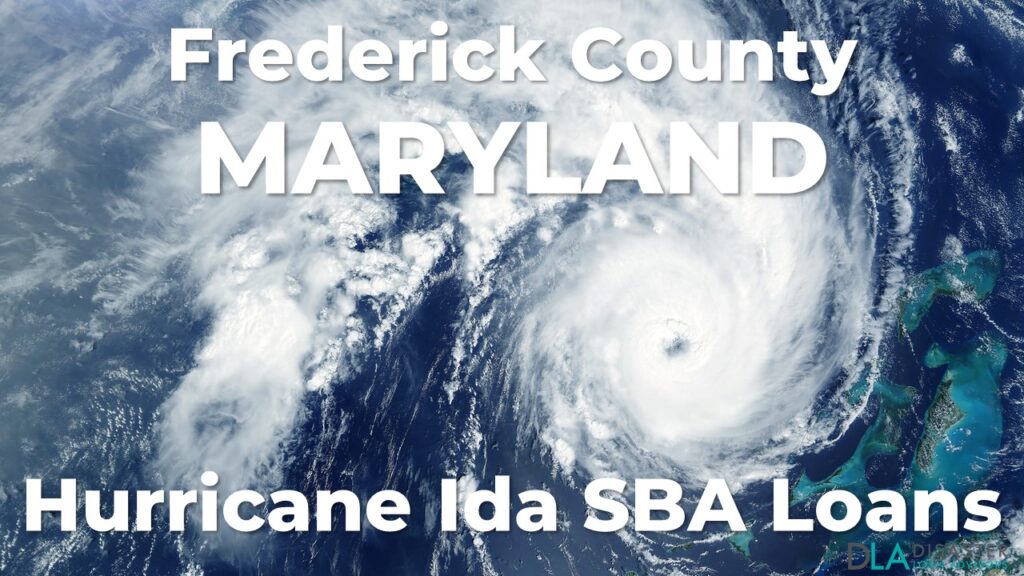 Frederick County Maryland Hurricane Ida SBA Loans