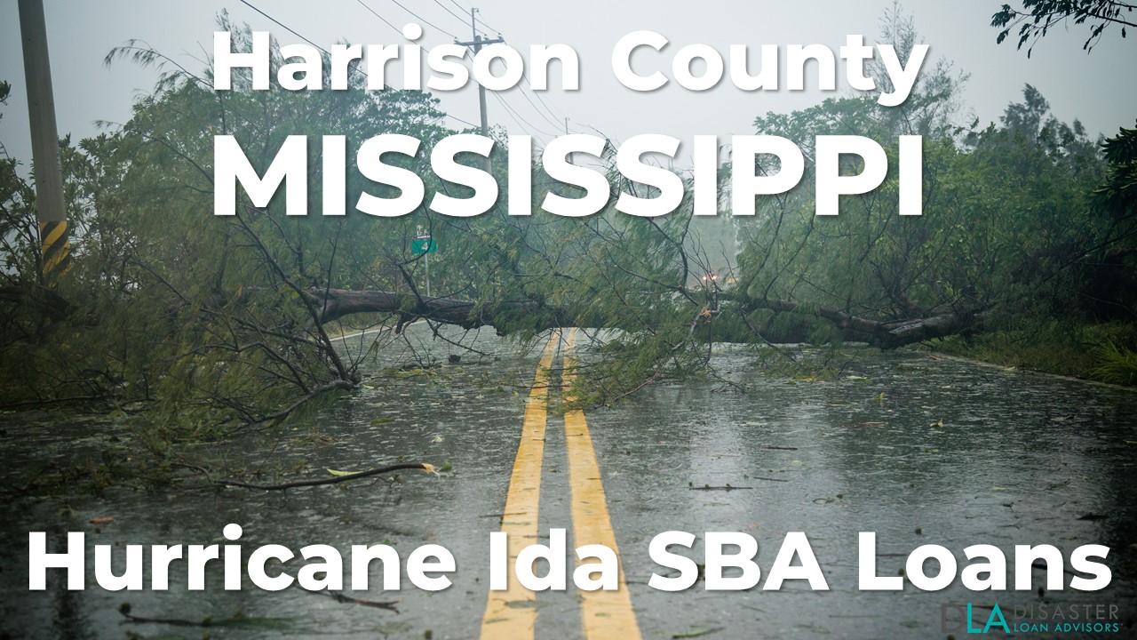 Harrison County Mississippi Hurricane Ida SBA Loans