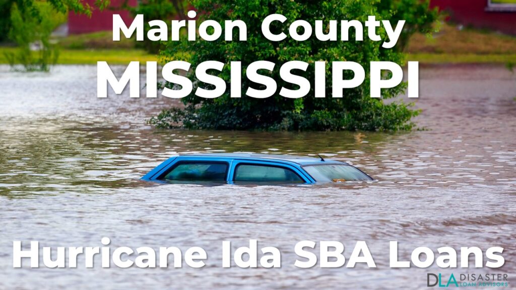 Marion County Mississippi Hurricane Ida SBA Loans