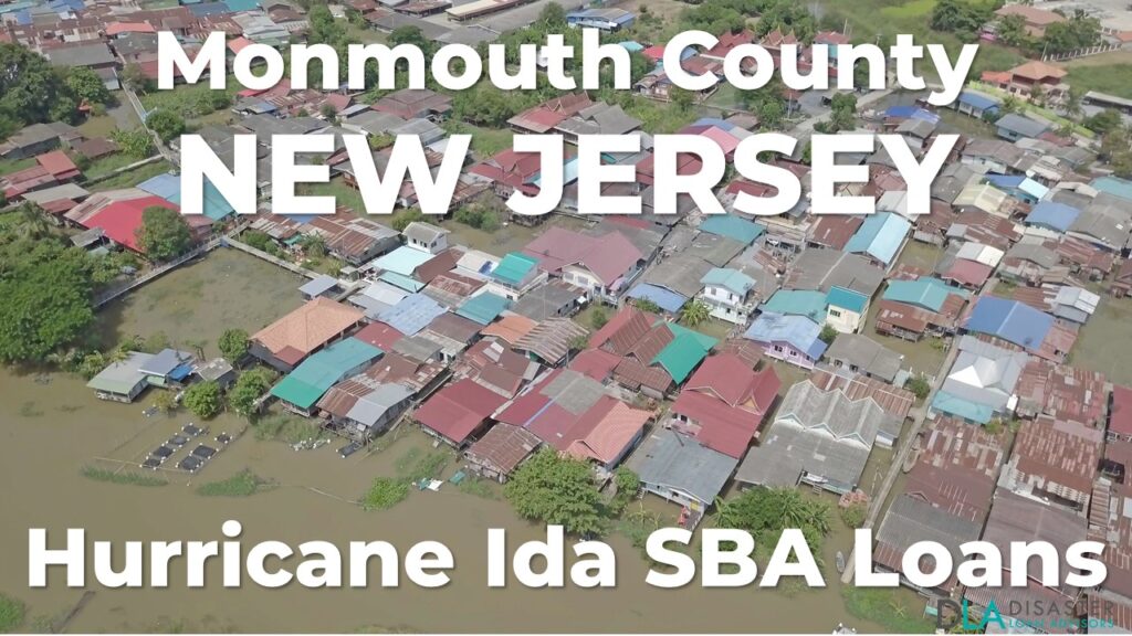 Monmouth County New Jersey Hurricane Ida SBA Loans