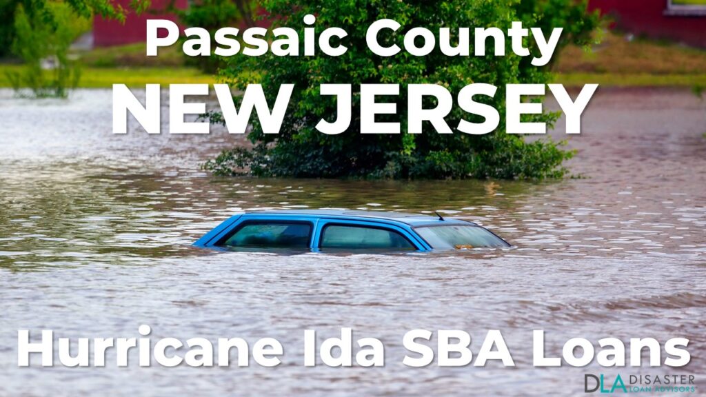 Passaic County New Jersey Hurricane Ida SBA Loans