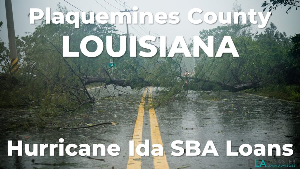 Plaquemines County Louisiana Hurricane Ida SBA Loans
