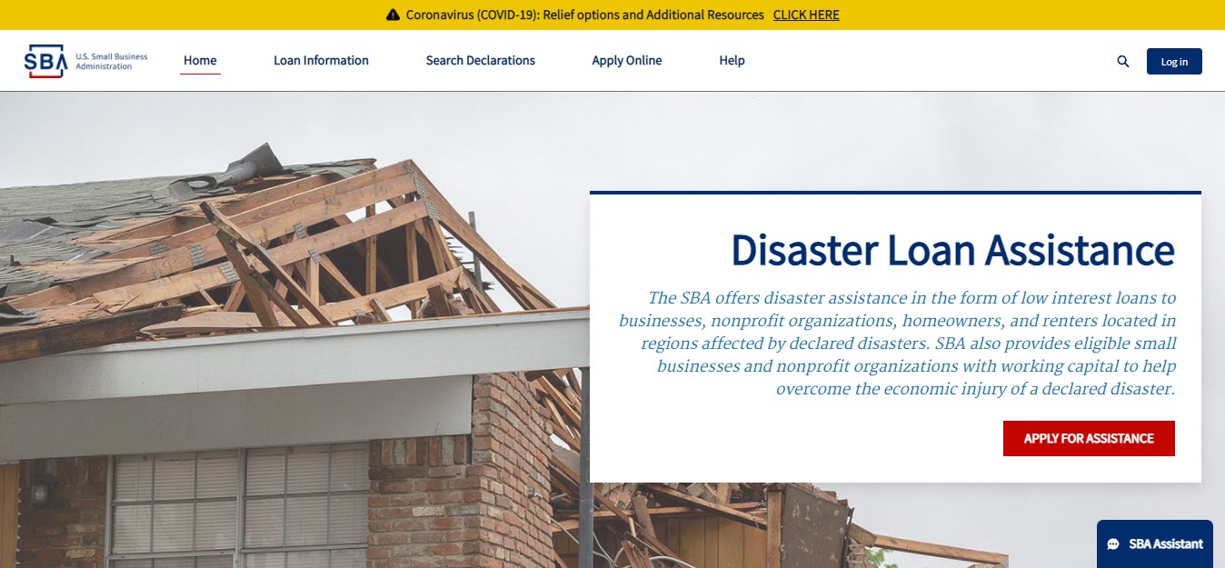 SBA Disaster Loan Assistance Hurricane Ida 2021 Orange County New York