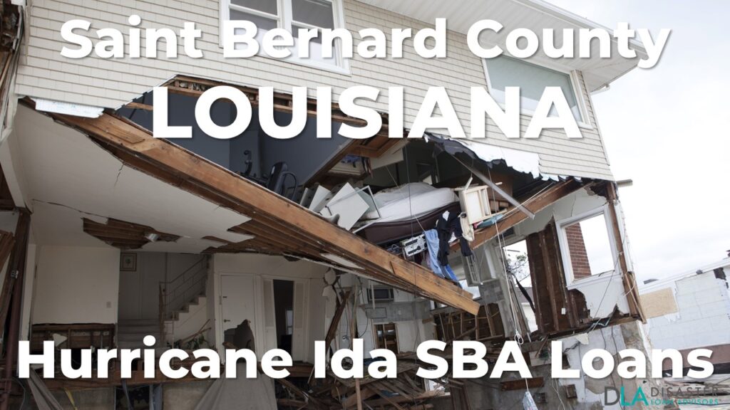Saint Bernard County Louisiana Hurricane Ida SBA Loans