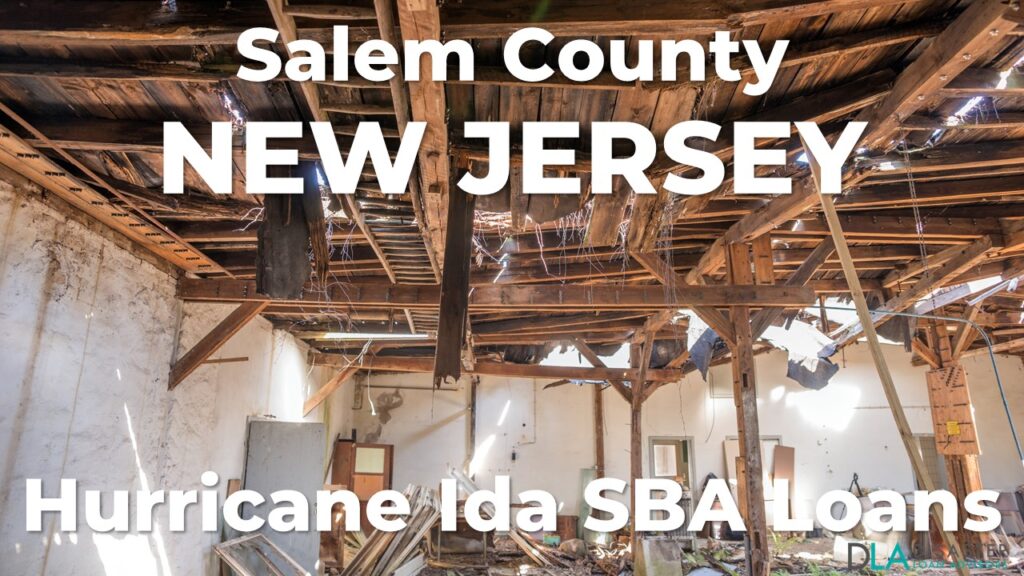 Salem County New Jersey Hurricane Ida SBA Loans