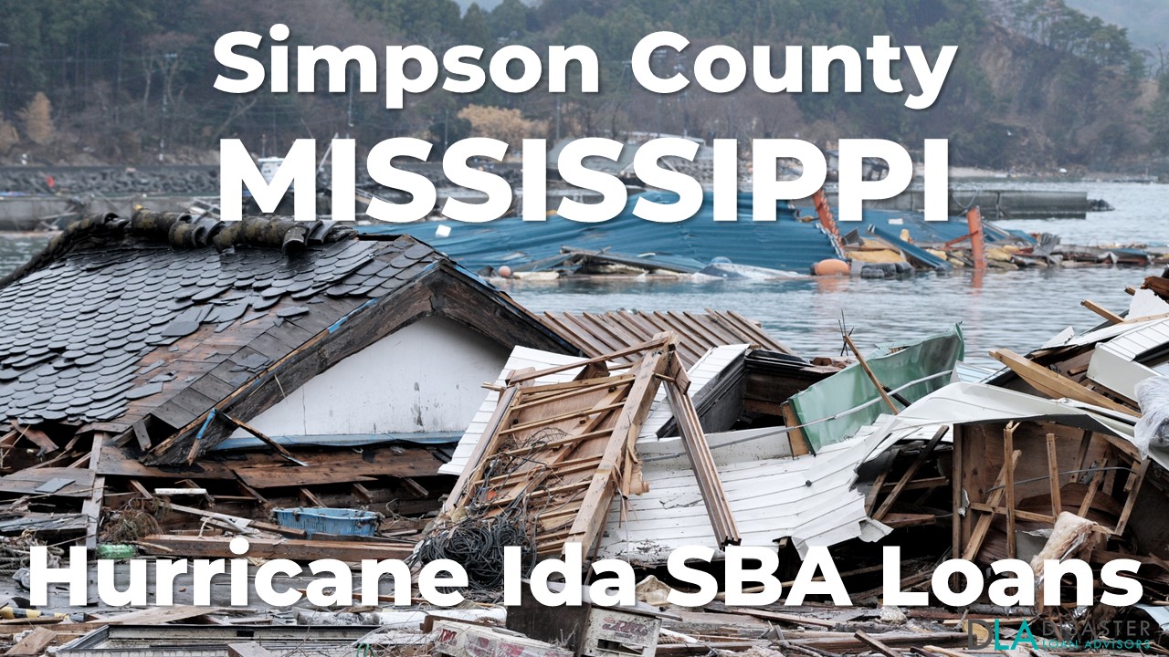 Simpson County Mississippi Hurricane Ida SBA Loans