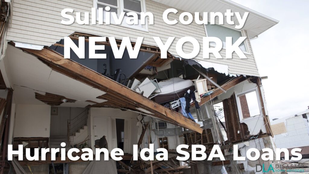 Sullivan County New York Hurricane Ida SBA Loans