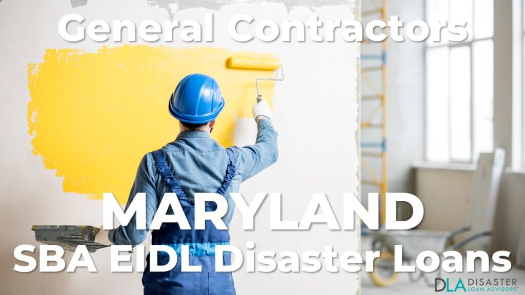 Maryland Construction and Remodeling Industry SBA EIDL