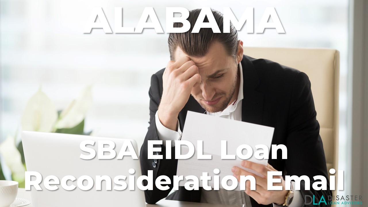 Alabama SBA Reconsideration Email