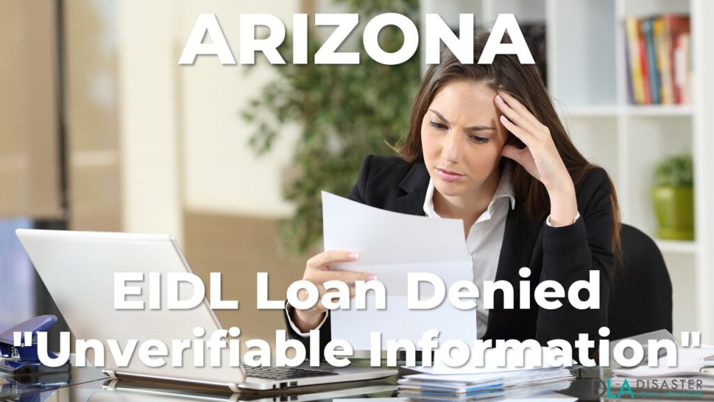 Arizona EIDL Unverifiable Information