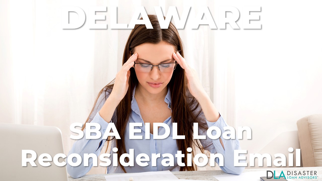 Delaware SBA Reconsideration Email