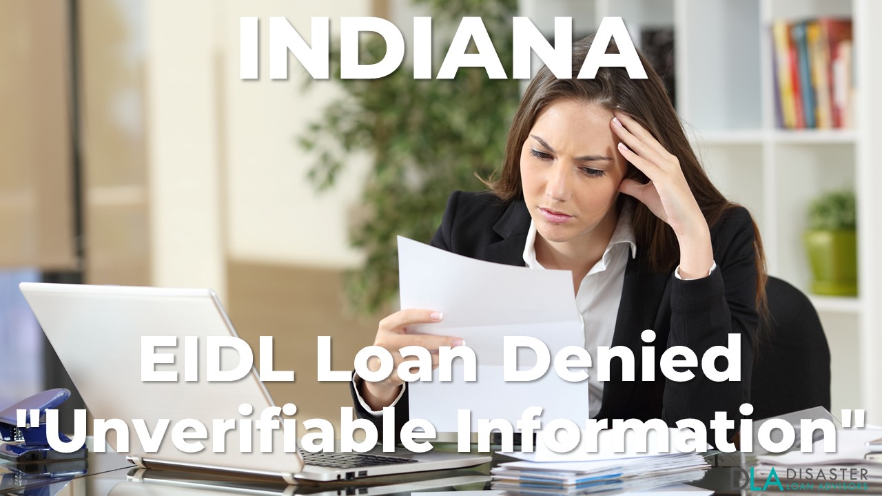 Indiana EIDL Unverifiable Information