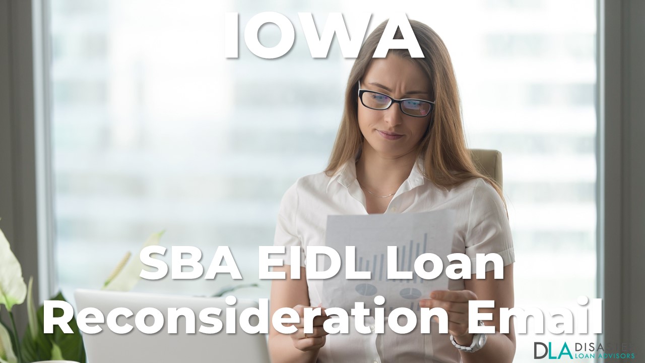 Iowa SBA Reconsideration Email
