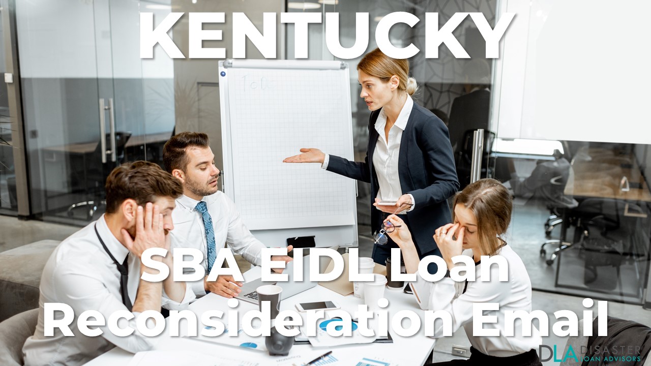 Kentucky SBA Reconsideration Email