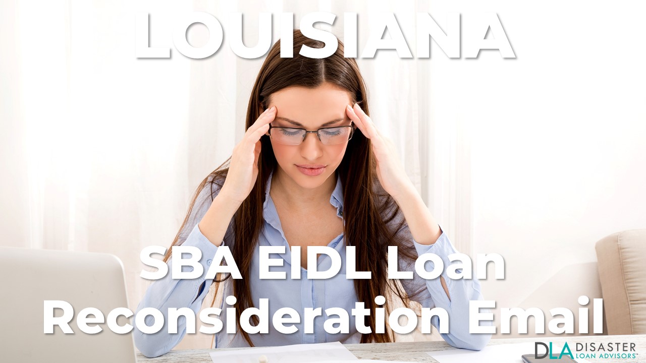 Louisiana SBA Reconsideration Email