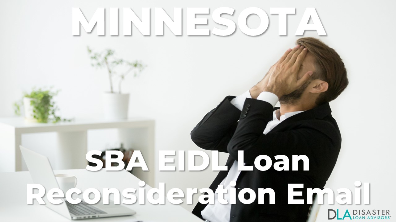 Minnesota SBA Reconsideration Email