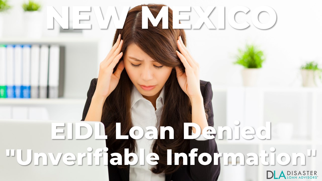 New Mexico EIDL Unverifiable Information