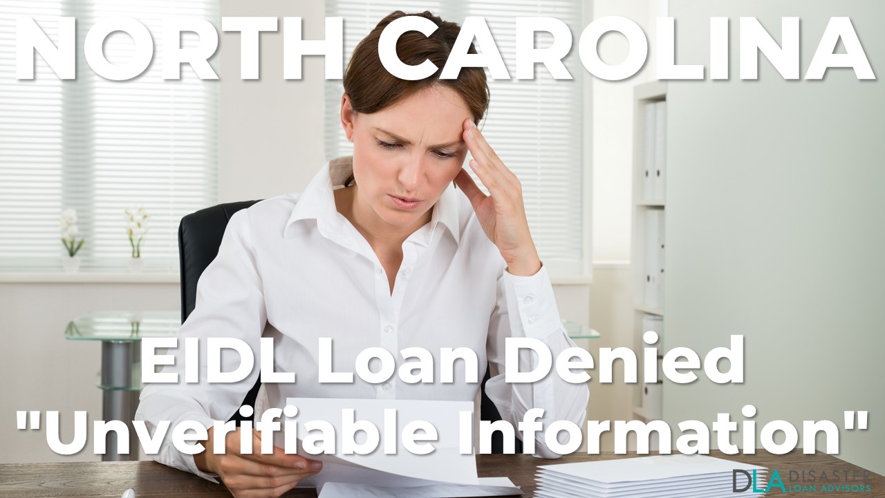 North Carolina EIDL Unverifiable Information