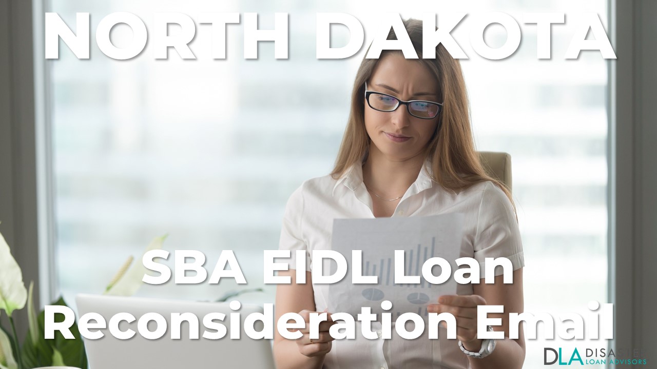 North Dakota SBA Reconsideration Email