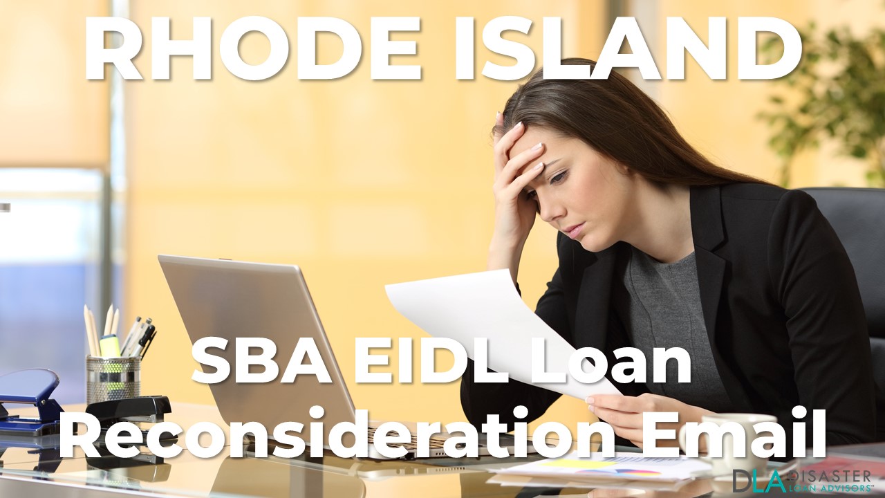 Rhode Island SBA Reconsideration Email