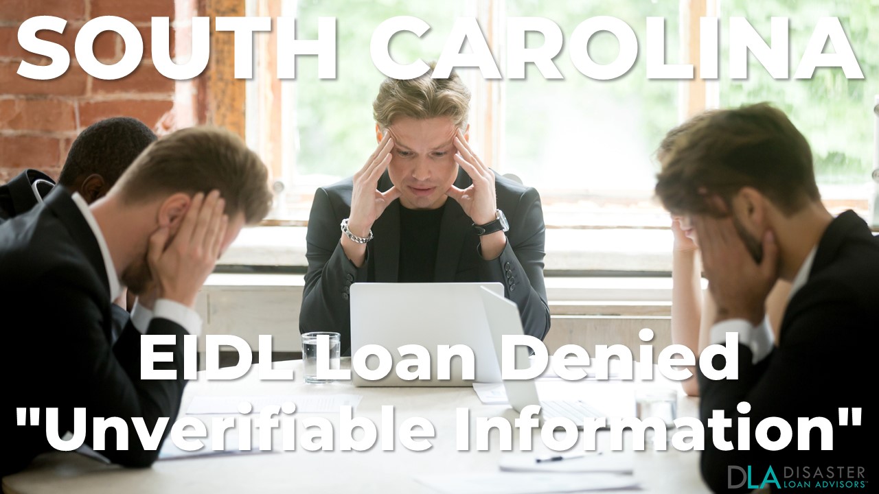 South Carolina EIDL Unverifiable Information