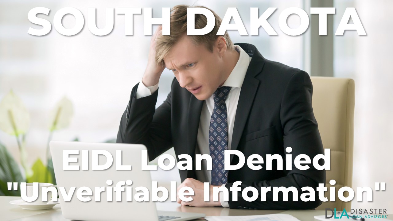 South Dakota EIDL Unverifiable Information
