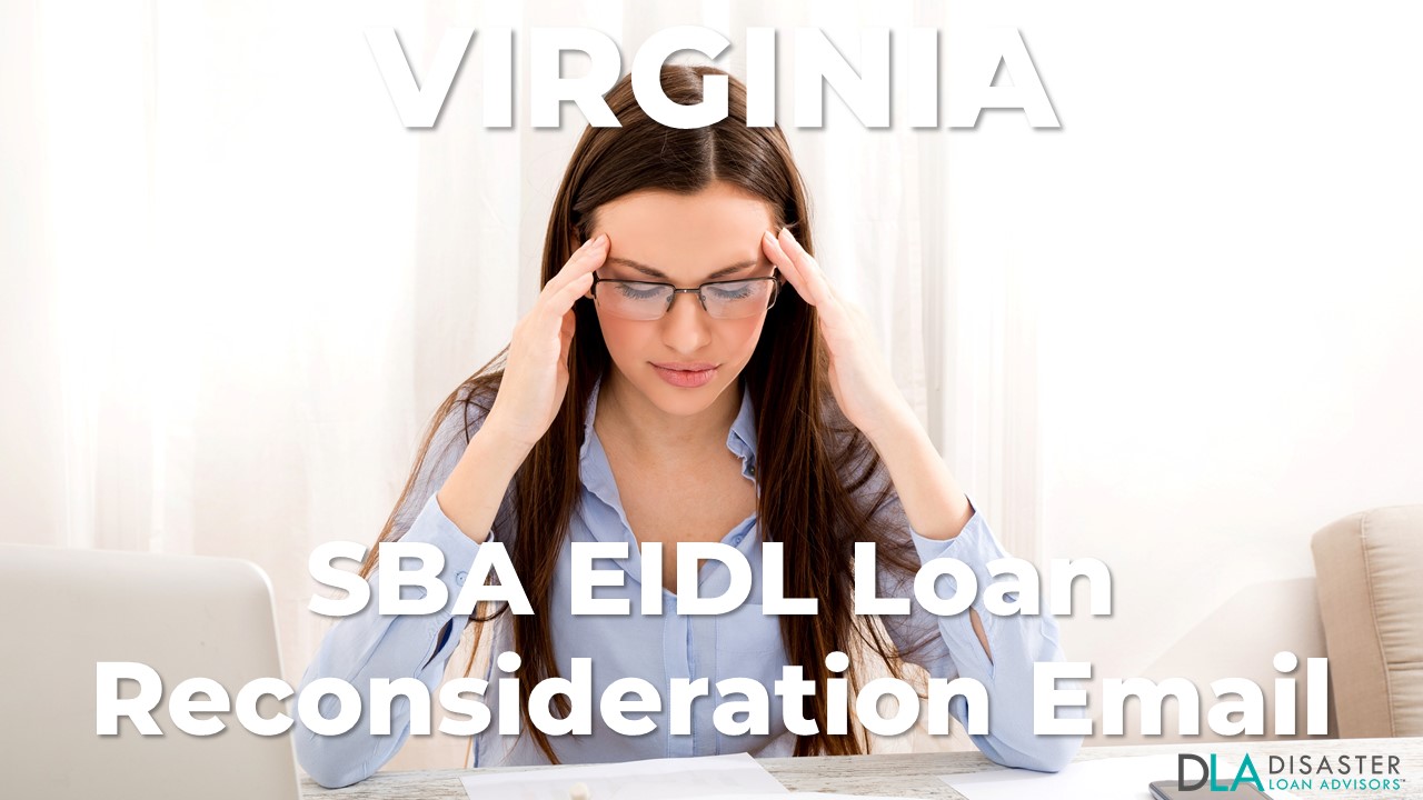 Virginia SBA Reconsideration Email