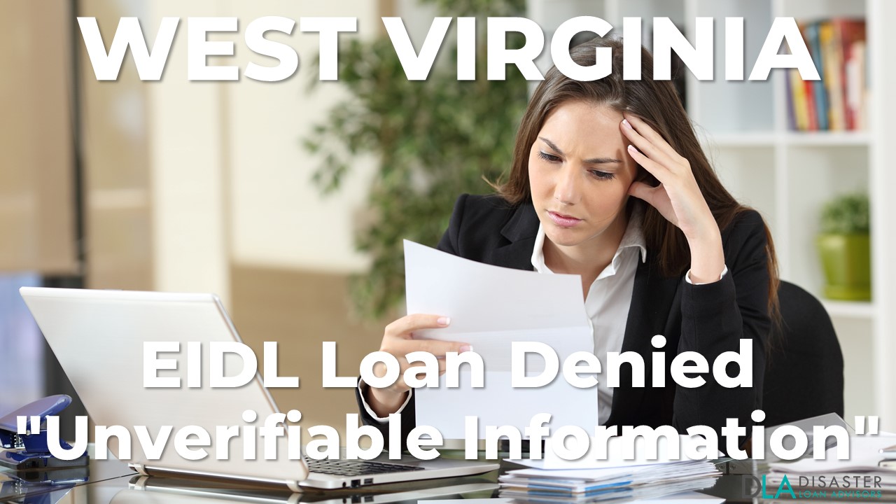 West Virginia EIDL Unverifiable Information